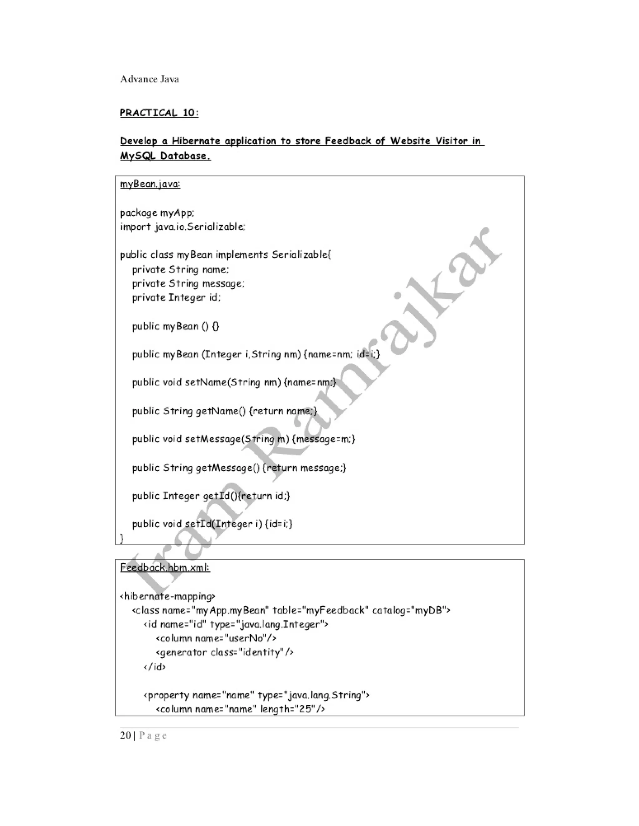 Advance java practical ty bscit sem 5