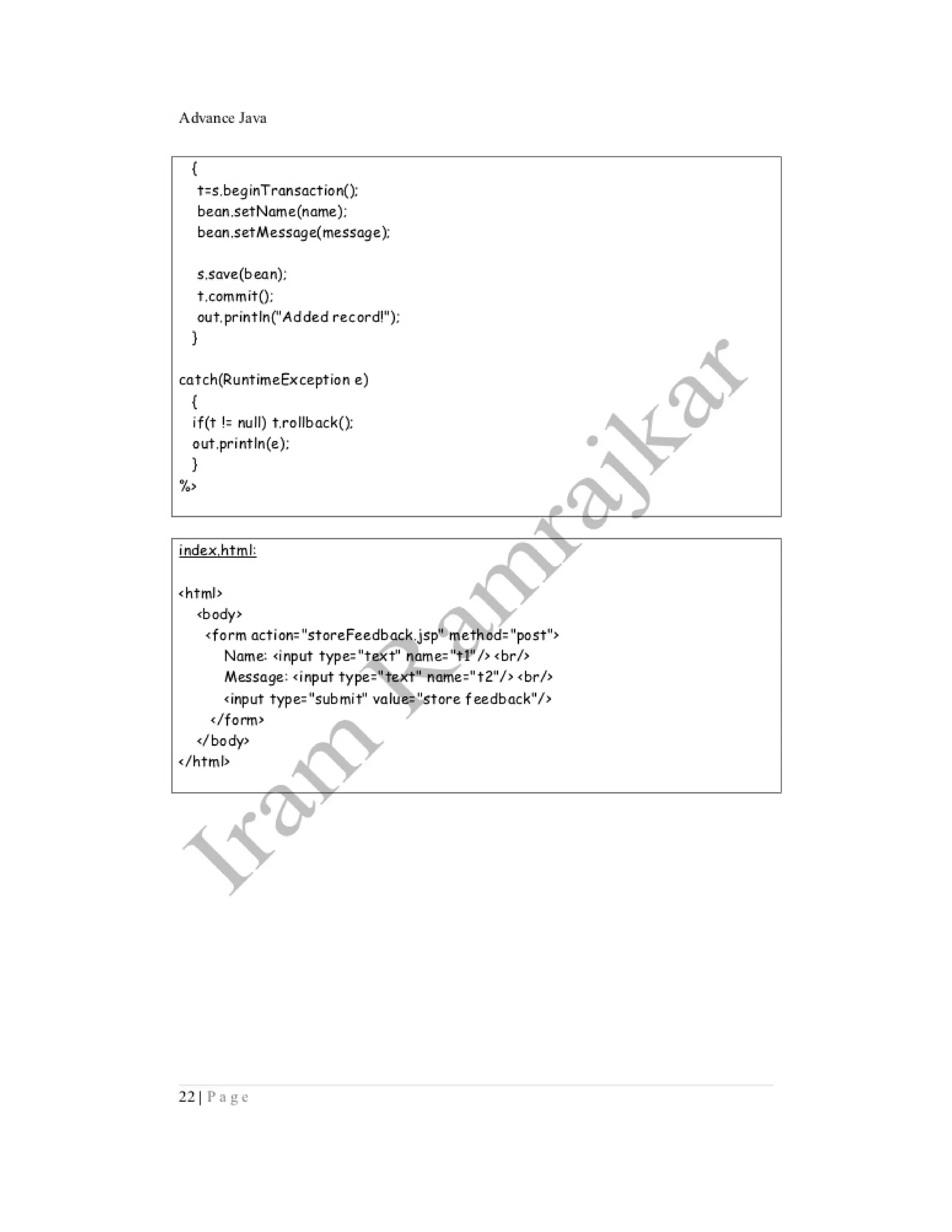 Advance java practical ty bscit sem 5