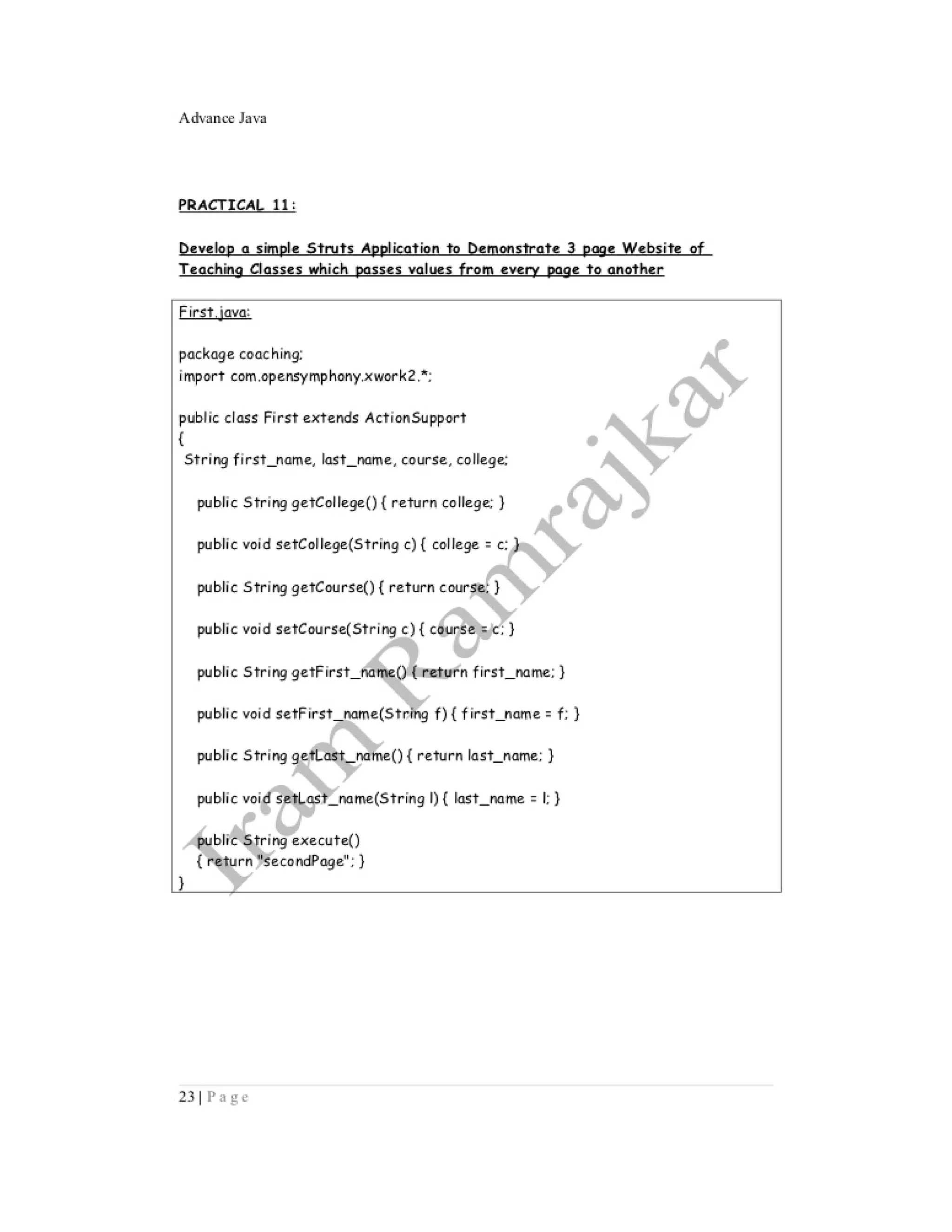 Advance java practical ty bscit sem 5