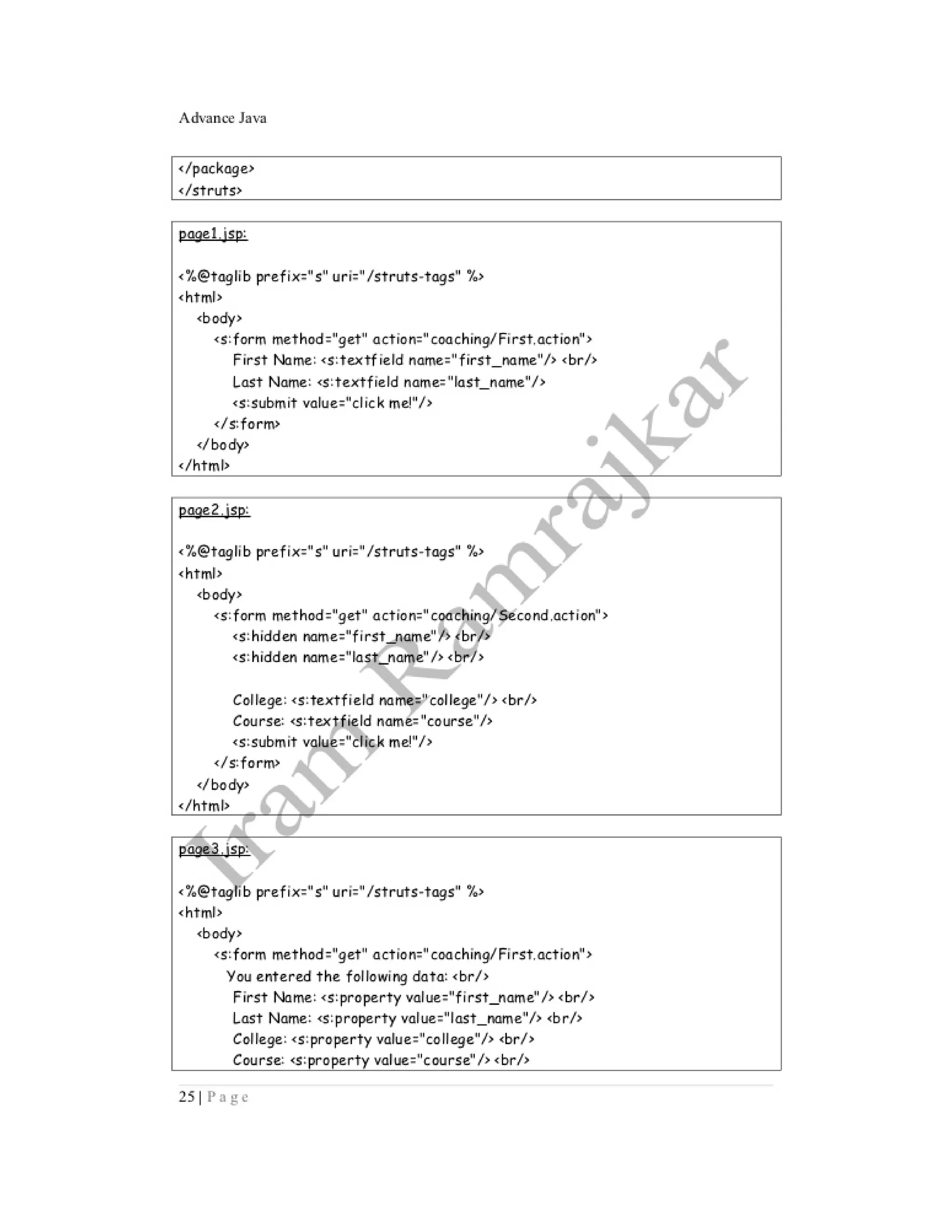 Advance java practical ty bscit sem 5