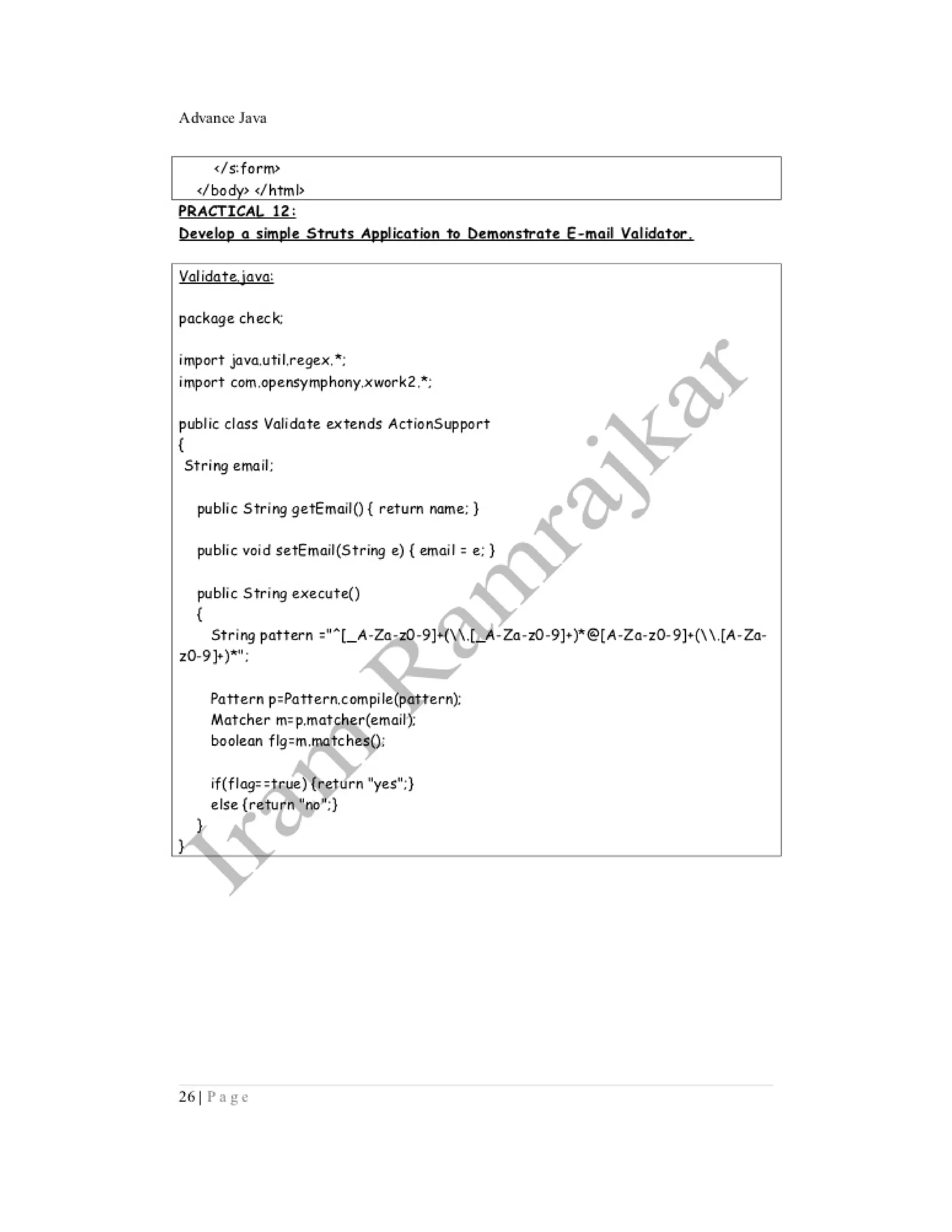 Advance java practical ty bscit sem 5