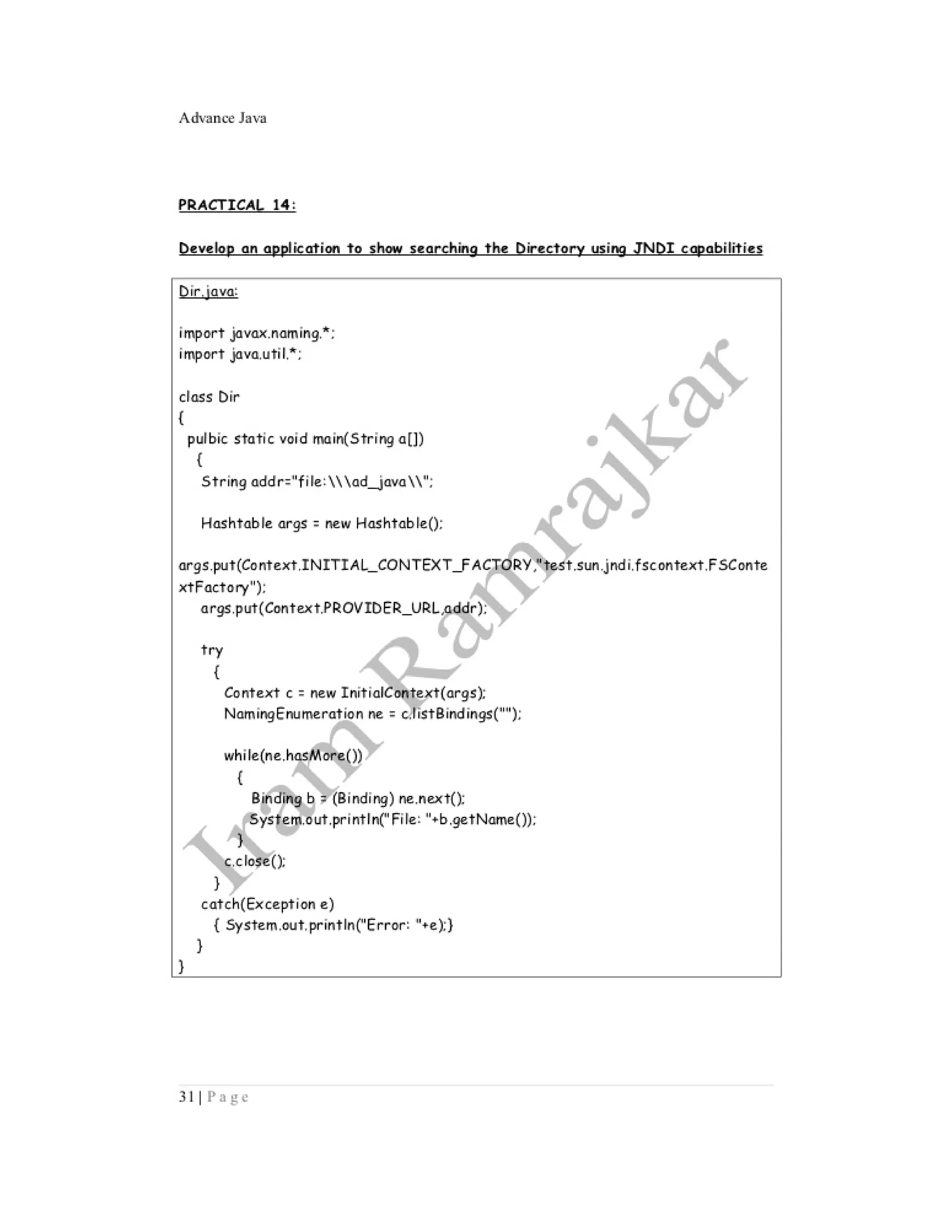 Advance java practical ty bscit sem 5