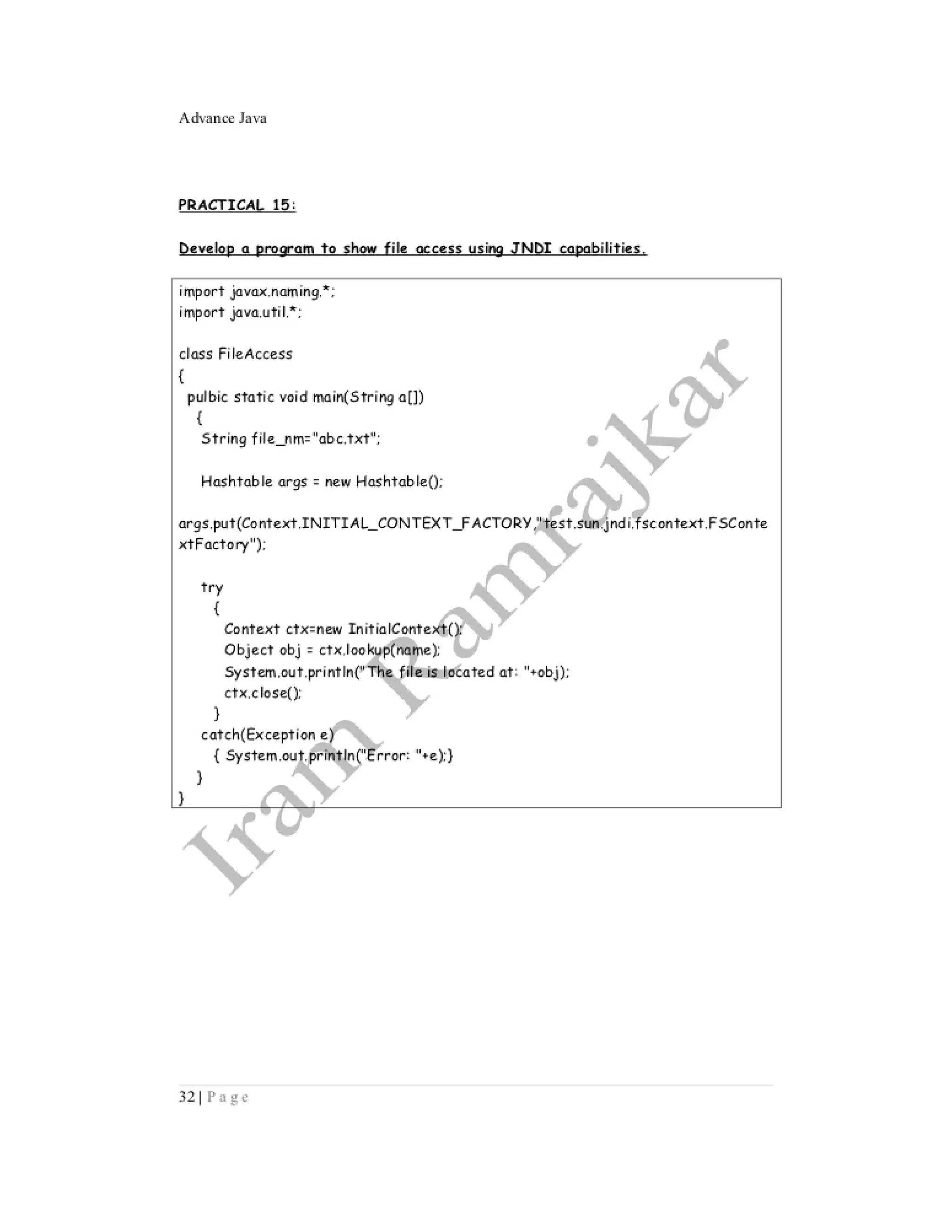 Advance java practical ty bscit sem 5