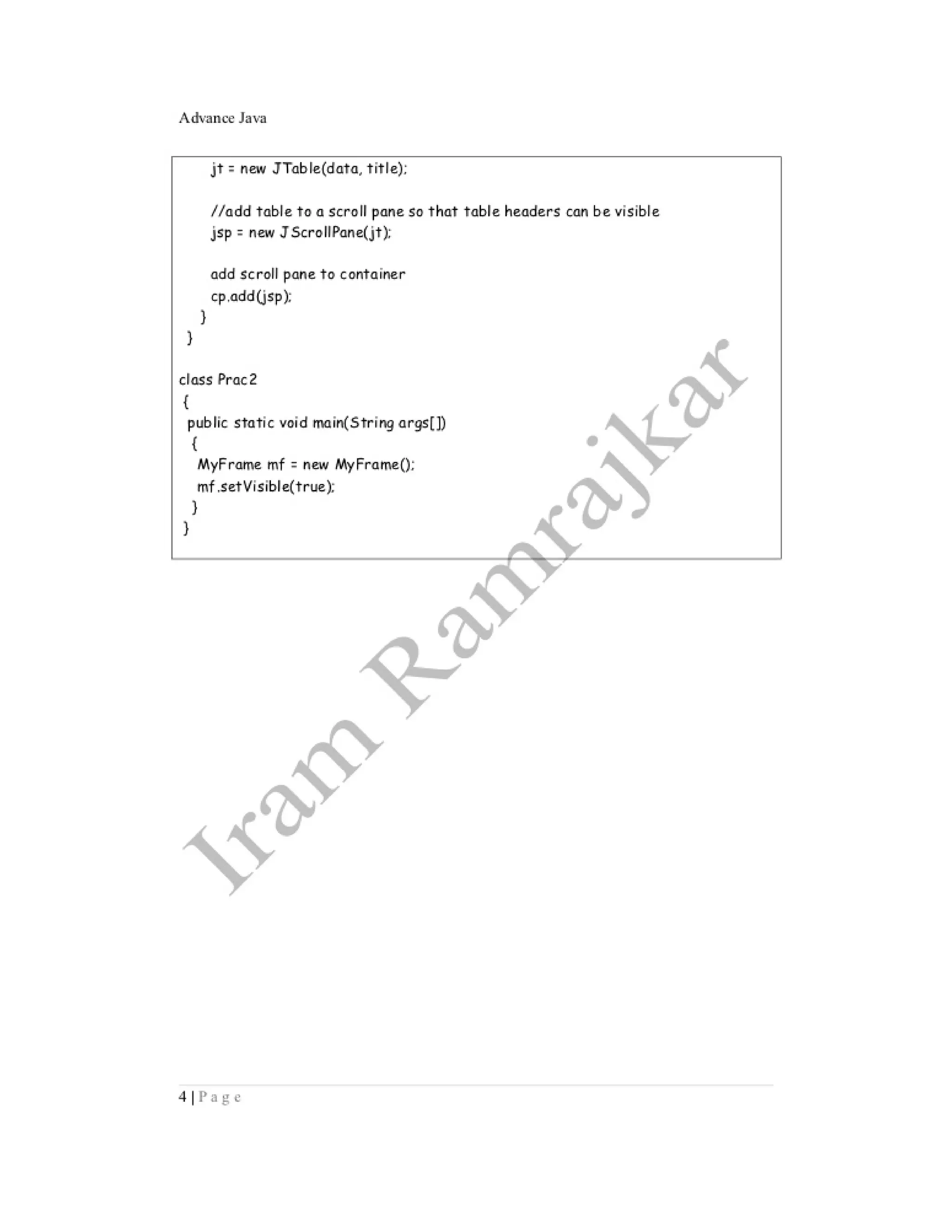 Advance java practical ty bscit sem 5