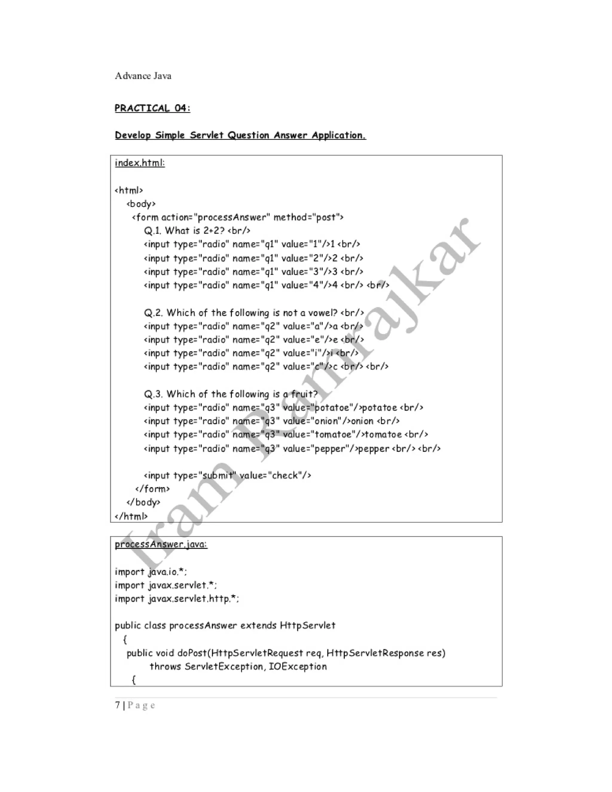 Advance java practical ty bscit sem 5