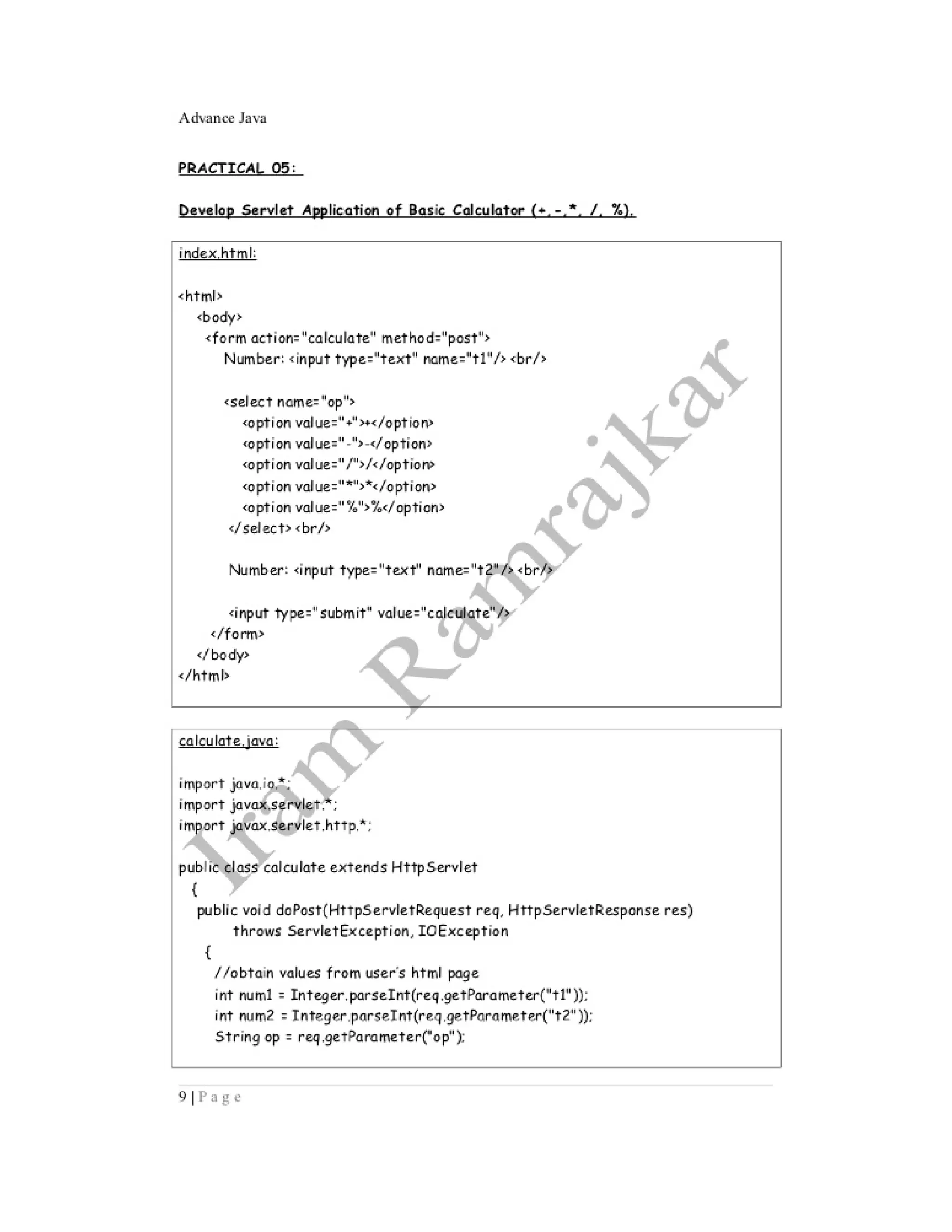 Advance java practical ty bscit sem 5