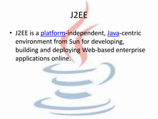 Advance Java Topics (J2EE) | PPTX