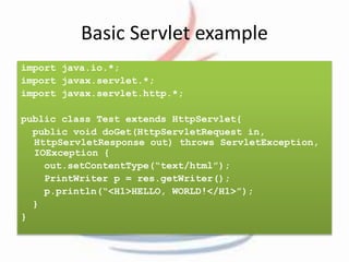Advance Java Topics (J2EE) | PPTX