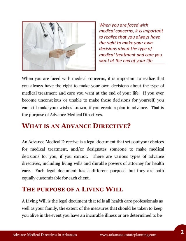 Advance Medical Directives in Arkansas