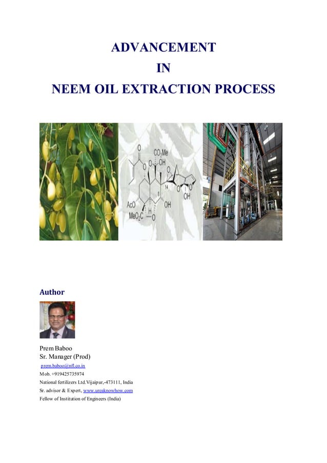 neem oil extraction business plan