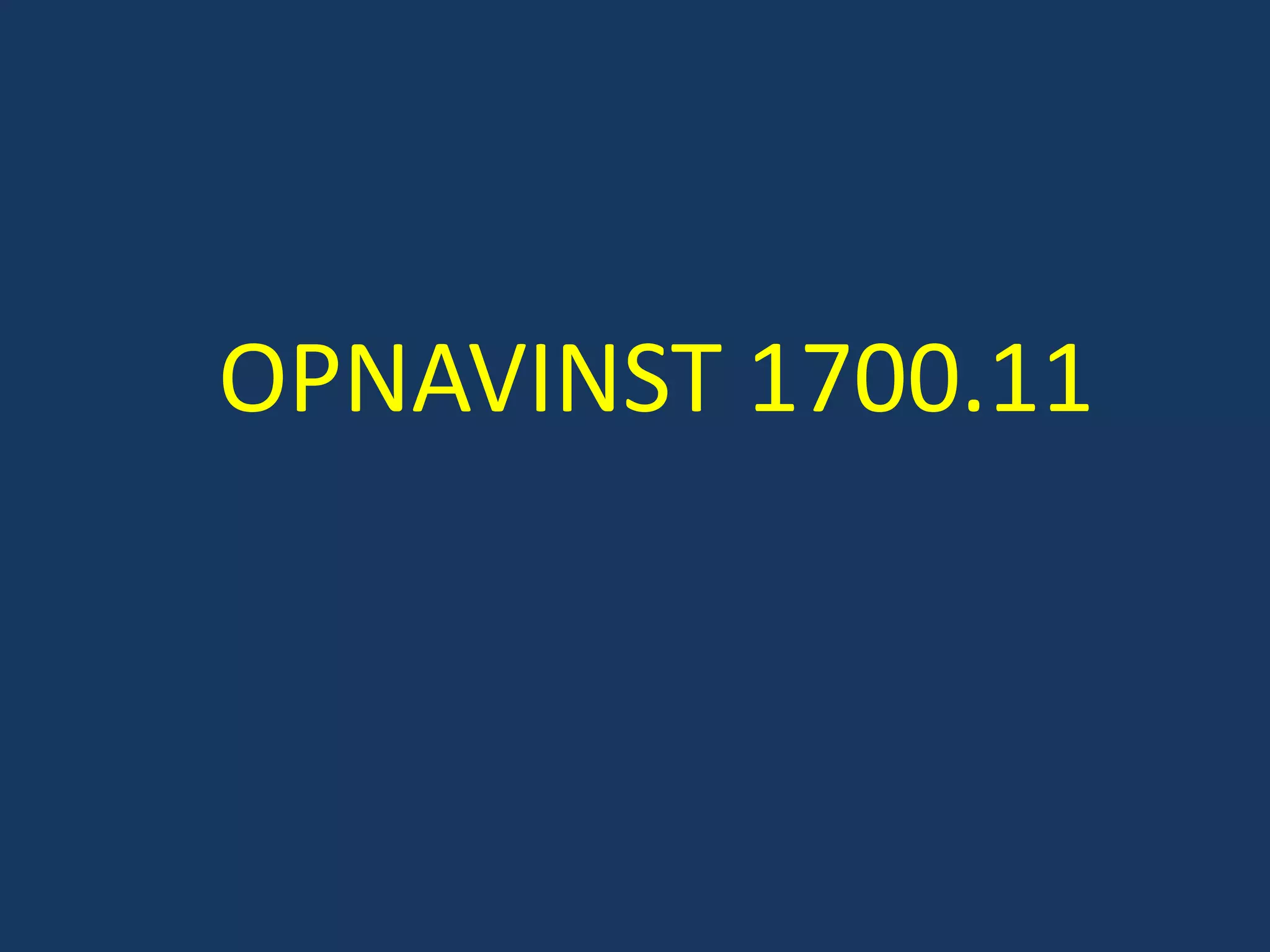 OPNAVINST 1700.11