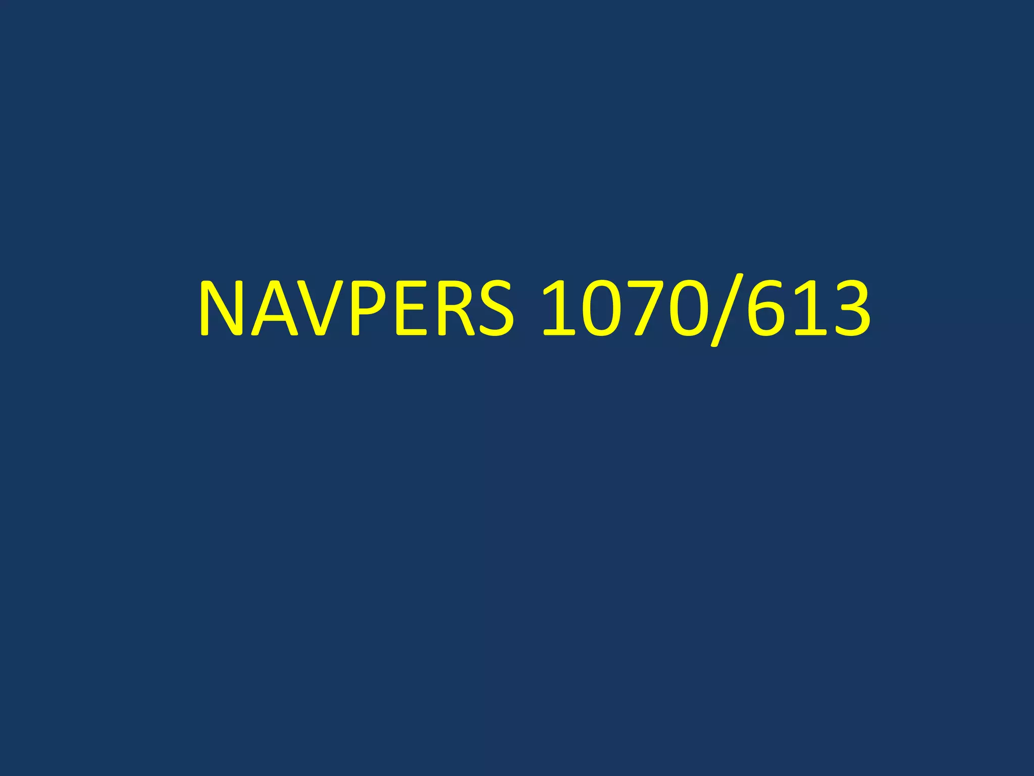NAVPERS 1070/613