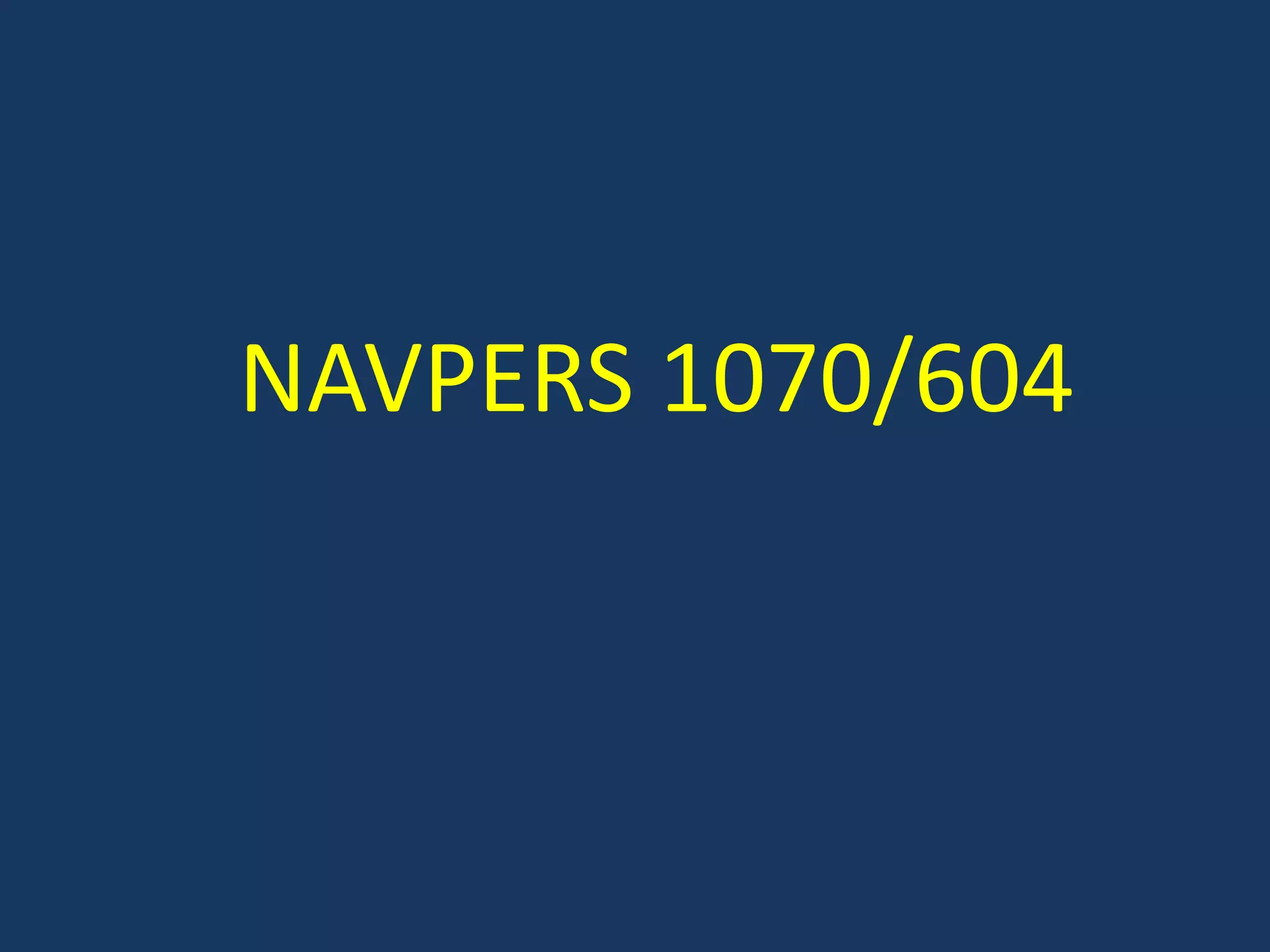 NAVPERS 1070/604