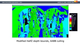 Modified HalfZ depth bounds, AABB culling
 