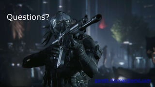 Questions?
gareth.thomas@amd.com
 