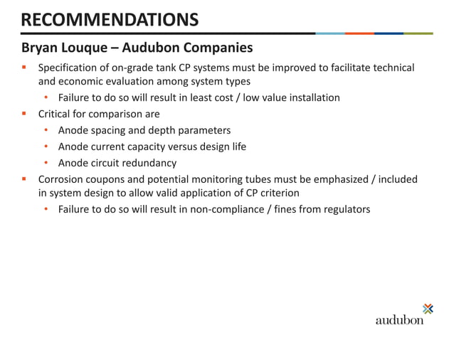 Advancements cathodic protection for on grade storage tanks | PPTX
