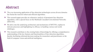Advancements in Face Detection USING MTCNN and other algorithms.pptx