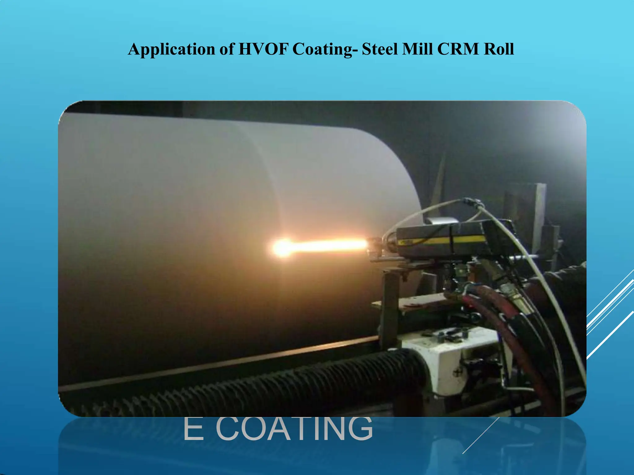 BRIDLE ROLL
CARBID
E COATING
Application of HVOF Coating- Steel Mill CRM Roll
 