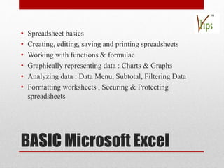 Advance microsoft excel institute in delhi | PPTX