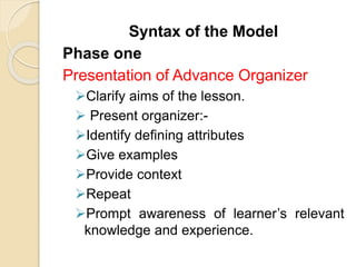 Advance orgniser model | PPTX