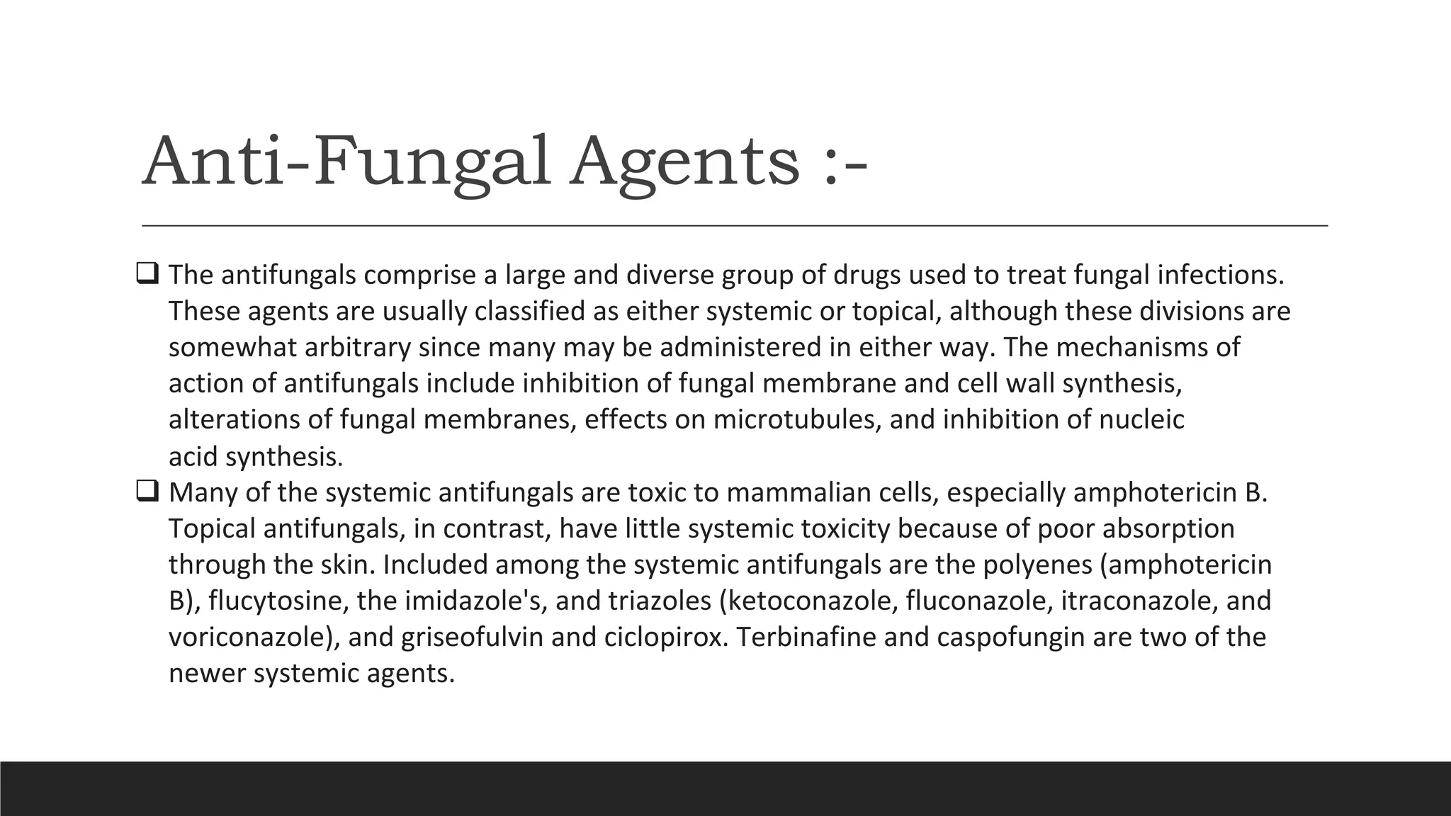 ANTI FUNGAL AGENTS AND THEIR MECHANISM OF ACTION. | DOCX