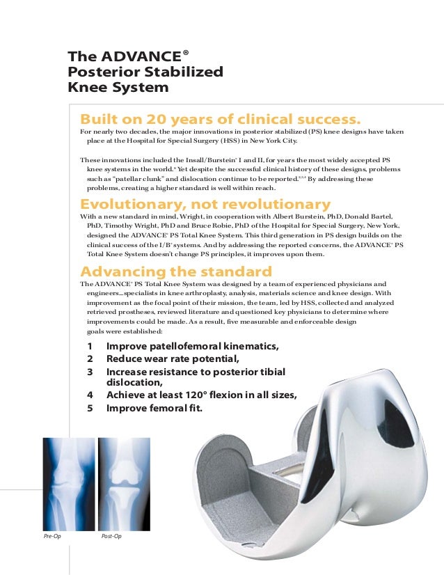 Advance® posterior stabilized knee system
