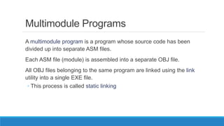 Advanced procedures in assembly language Full chapter ppt | PPTX