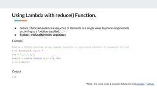 Advance python programming | PPTX | Programming Languages | Computing
