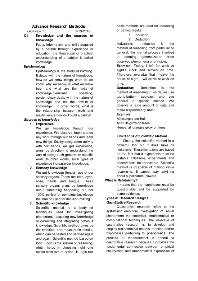 Advance research methods