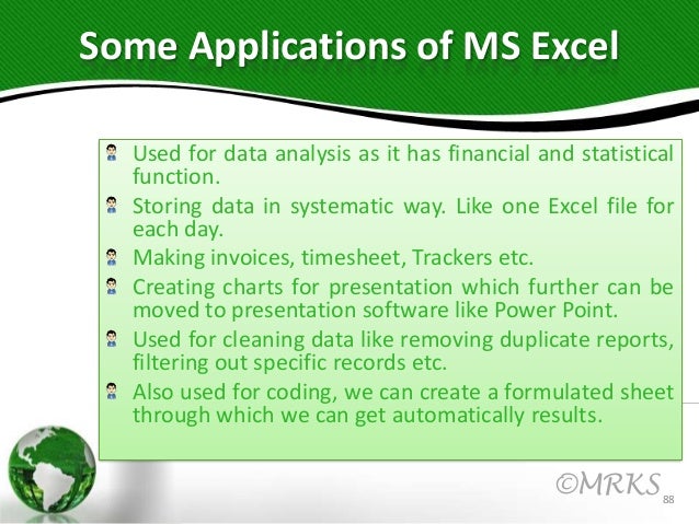 Advances in ms excel