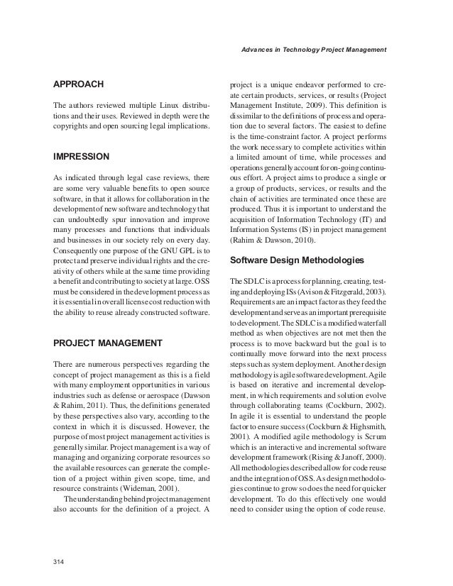Advances in Technology Project Management: Review of Open Advances in Technology Project Management: Review of Open
