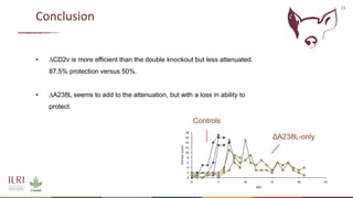 New developments in vaccines against African swine fever