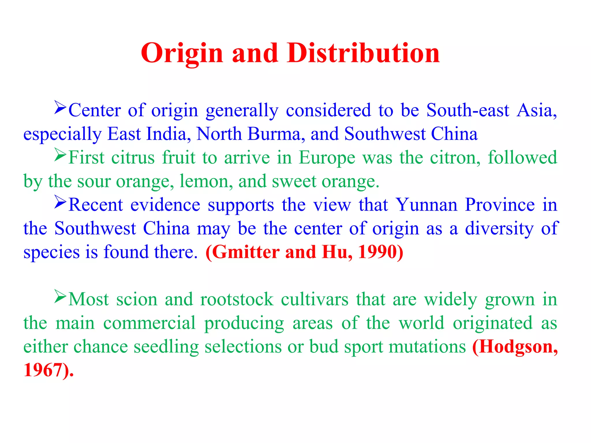 Advances in breeding of citrus | PPT