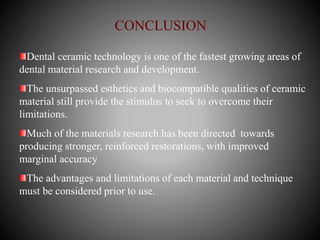 Recent Advances in Dental Ceramics | PPTX