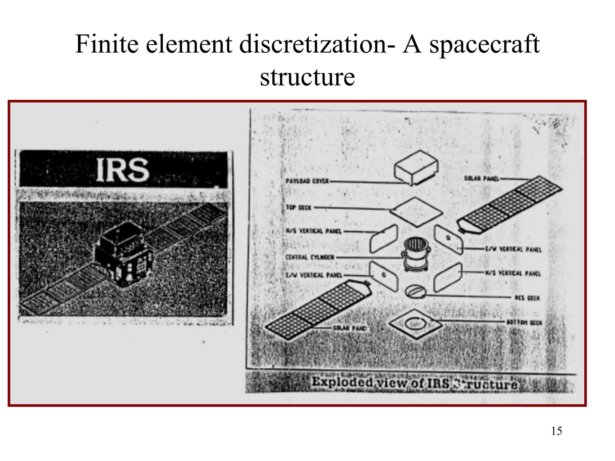 15
Finite element discretization- A spacecraft
structure
 
