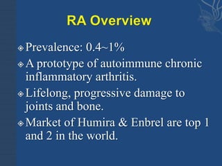 Advances in Rheumatoid Arthritis (RA) treatment | PPTX