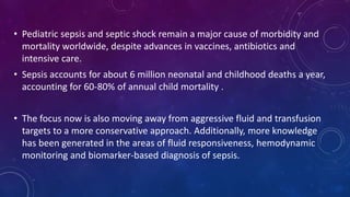 Advances in the management of pediatric septic shock | PPT