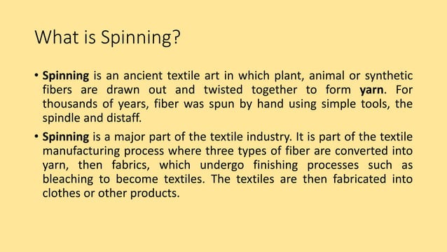 Advance spinning techniques | PPTX