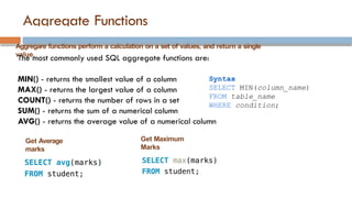 Comprehensive Guide to Advanced SQL Queries and Operations | PPTX