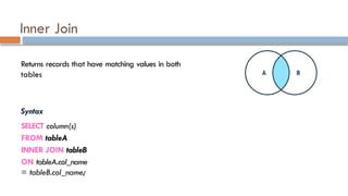 Comprehensive Guide to Advanced SQL Queries and Operations | PPTX