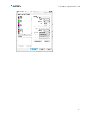 Advance Steel Implementation Guide
67
 