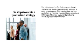 Sixstepstocreatea
productionstrategy
Step 6: Visualize and confirm the development strategy
Visualize the development stra...