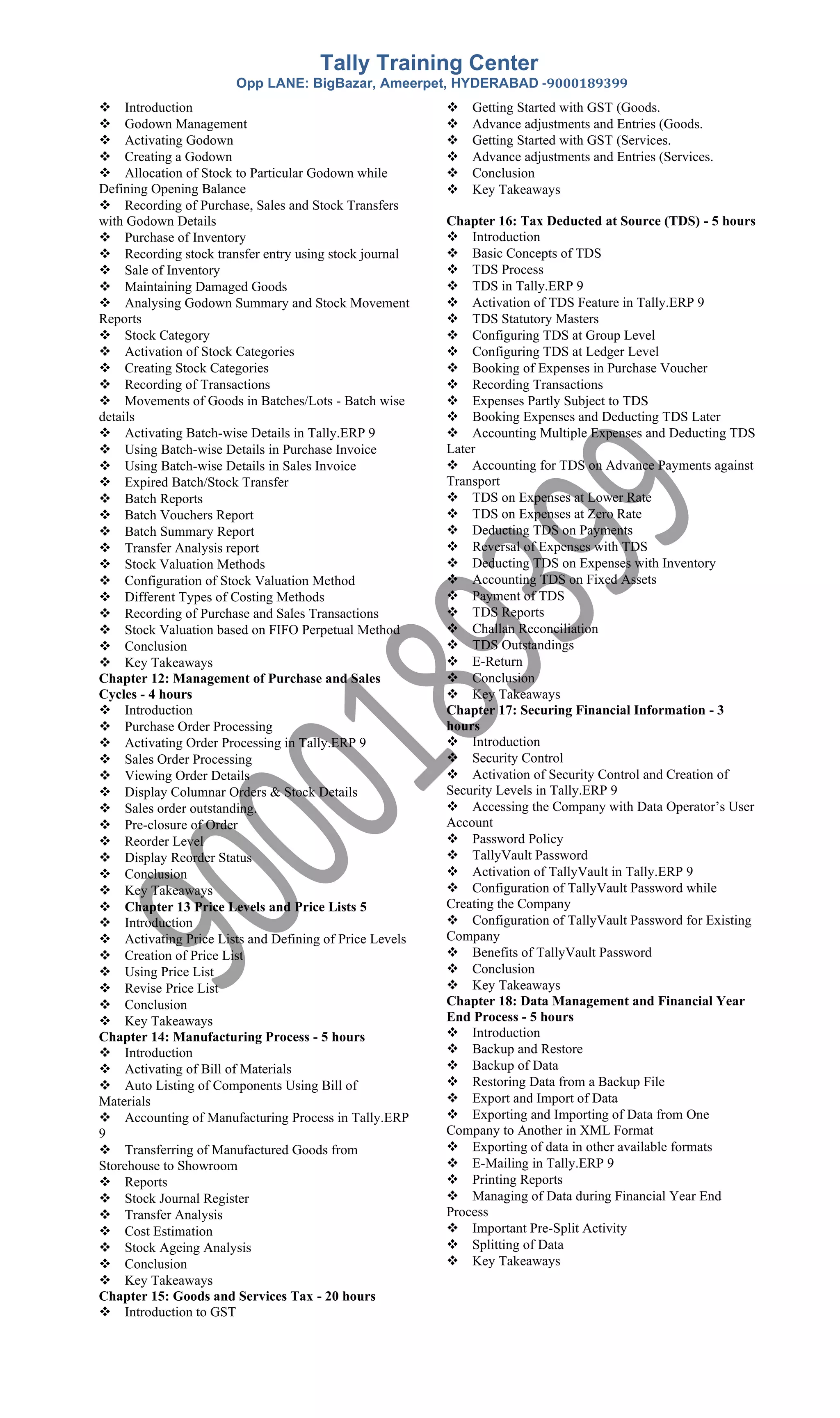 Advance tally prime | PDF