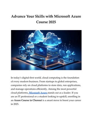Advance Your Skills with Microsoft Azure Course 2025.pdf