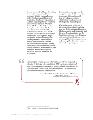 Advancing internal audit analytics | PDF
