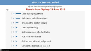 © 2018 Scrum WithStyle scrumwithstyle.com @rowanb@rowanb
Results from Sydney 25 June 2018
 