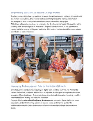 Educational Leadership for Future School Leaders | PDF
