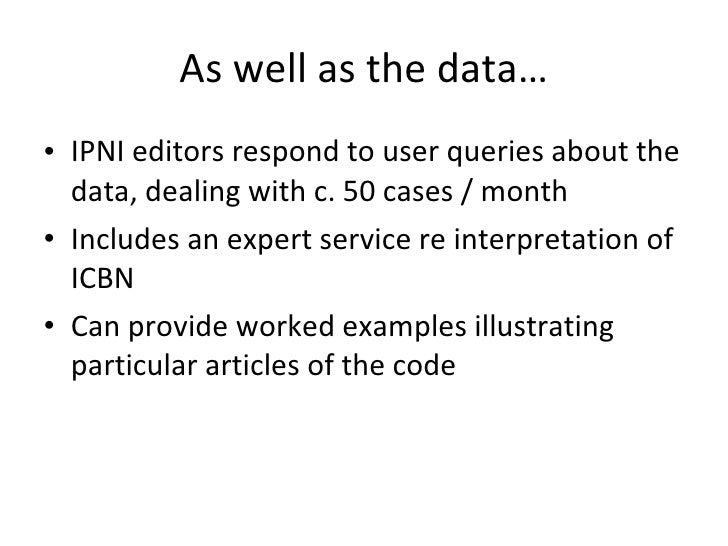 Advancing the International Plant Names Index (IPNI)