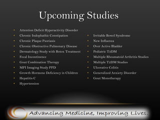 List of Principal Investigators in FloridaInternal Medicine and Cardiology AssociatesNasir Rahmatullah, M.D.Mehr Rahmatullah, M.D.Pediatric Health CareRaza Ali, M.D.Michelle Muriel, M.D.
