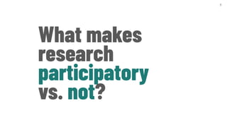 Advancing Research 2023: A Typology of Participation in Participatory Research